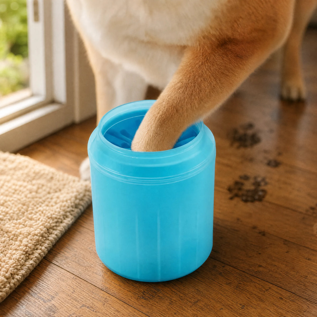 The Mud Cup: portable paw cleaner